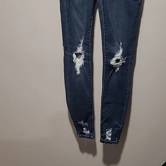 Judy Blue sz 1 25 waist distressed skinny jeans WJ135 - Picture 2 of 5